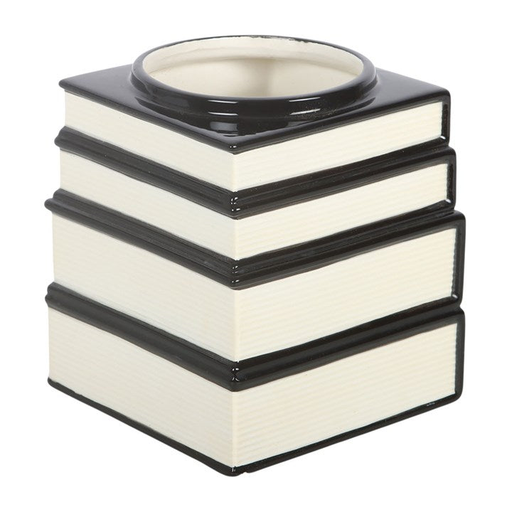 Black Cat Magick Book Stack Ceramic Vase