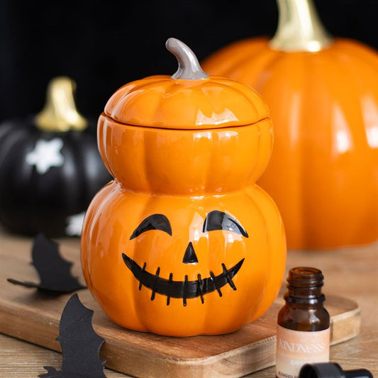 CLEARANCE Stacked Pumpkin Ceramic Wax Warmer