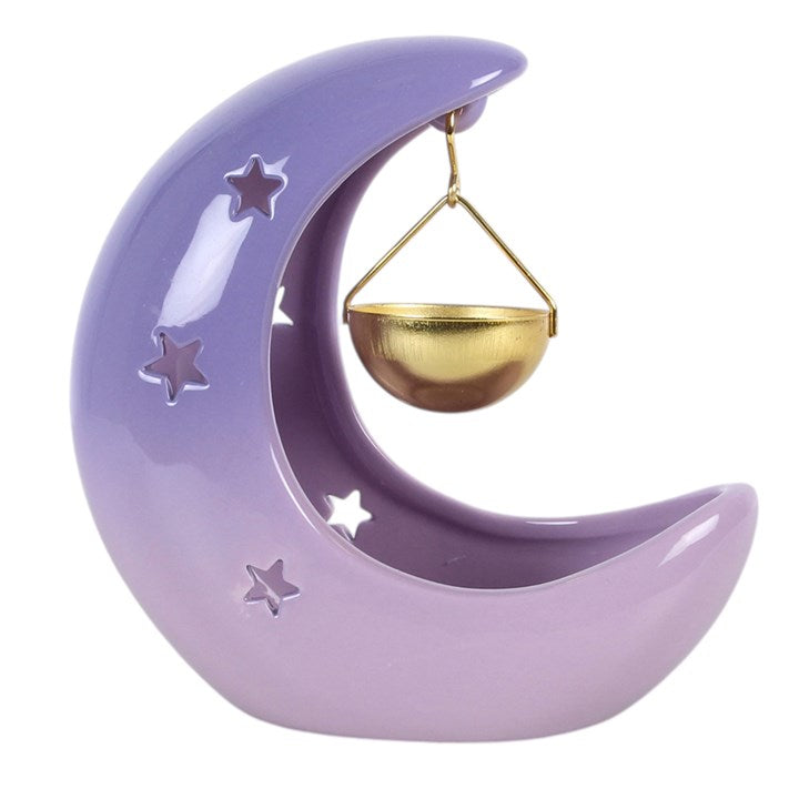 Pastel Purple Crescent Moon Hanging Wax Warmer