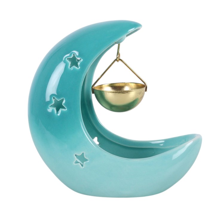 Blue Pastel Crescent Moon Hanging Wax Warmer