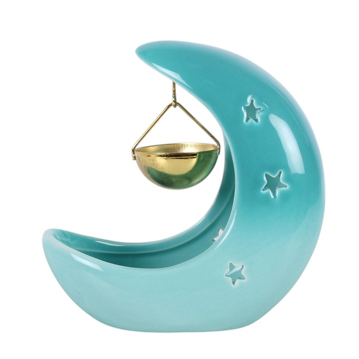 Blue Pastel Crescent Moon Hanging Wax Warmer