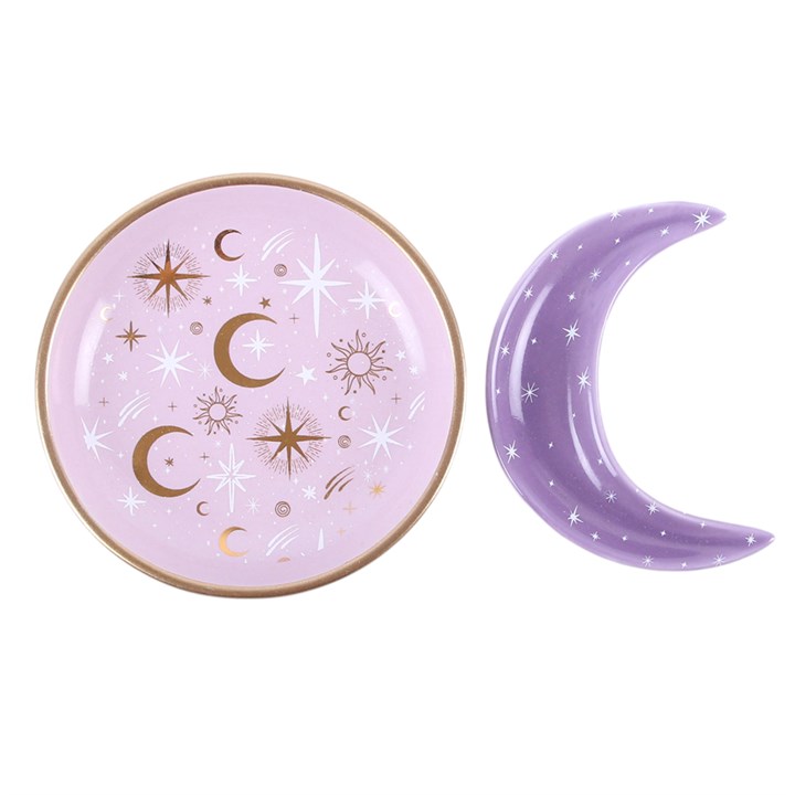 Purple Moon Ceramic Stacking Trinket Dish