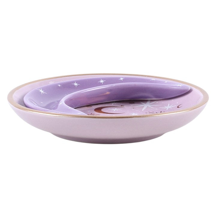 Purple Moon Ceramic Stacking Trinket Dish
