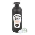 CLEARANCE Black Decorative Witches Brew Glass Potion Bottle