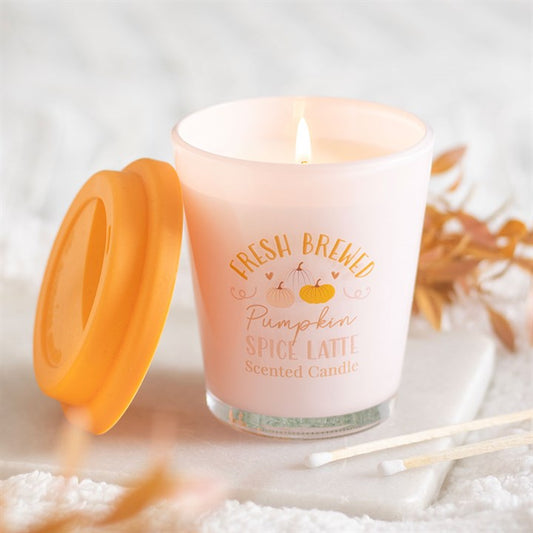 Fresh Brewed Pumpkin Spice Latte Scented Lidded Candle