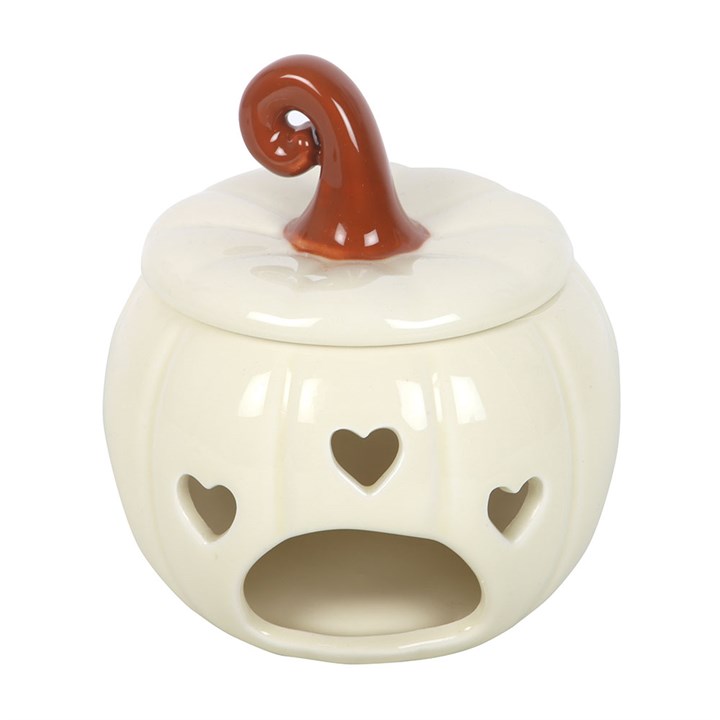 White Curly Pumpkin Ceramic Wax Warmer