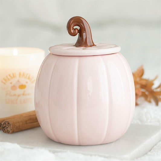 Pink Curly Pumpkin Ceramic Wax Warmer