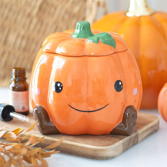CLEARANCE Cute Smiling Pumpkin Ceramic Wax Warmer