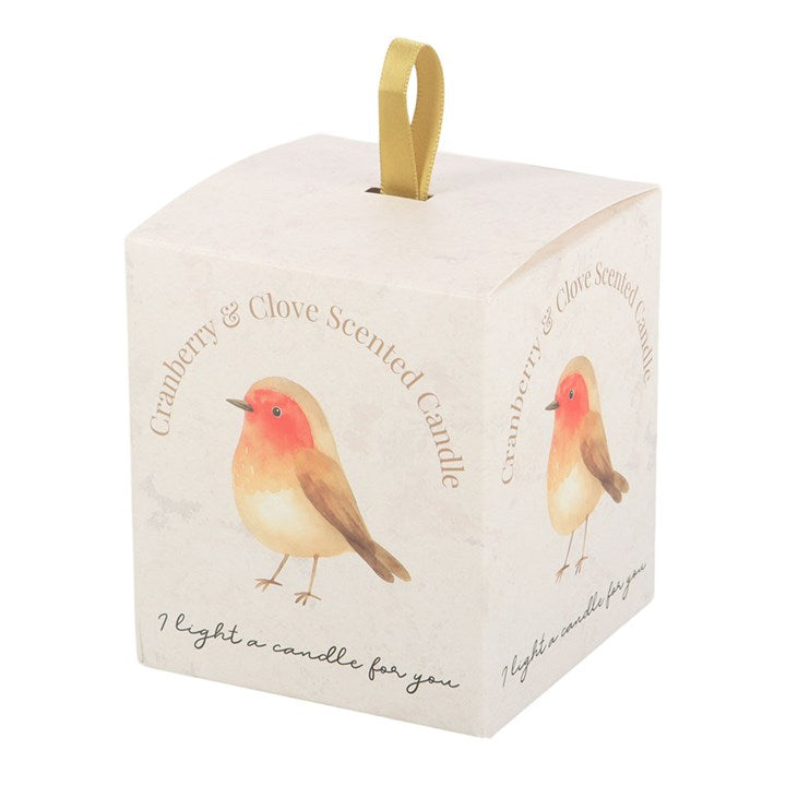 Remembrance Robin Cranberry & Clove Scented Candle
