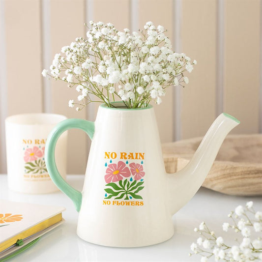 Ceramic Watering Can Flower Vase