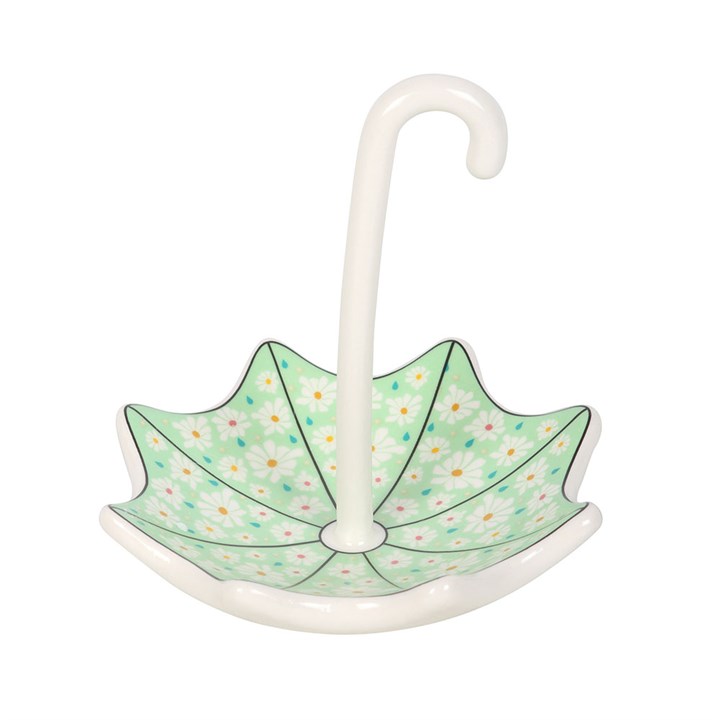 Ceramic Floral Umbrella Trinket Dish