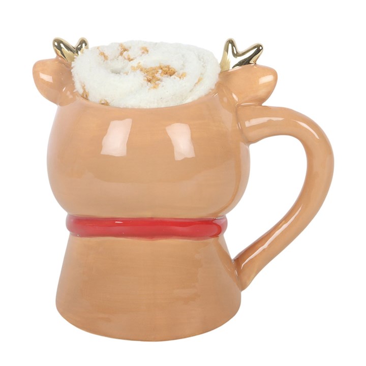 Ruby the Reindeer Christmas Ceramic Mug and Socks Set