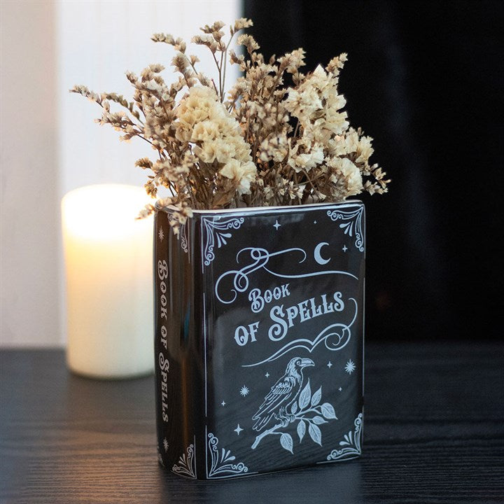 Black Book of Spells Ceramic Flower Vase