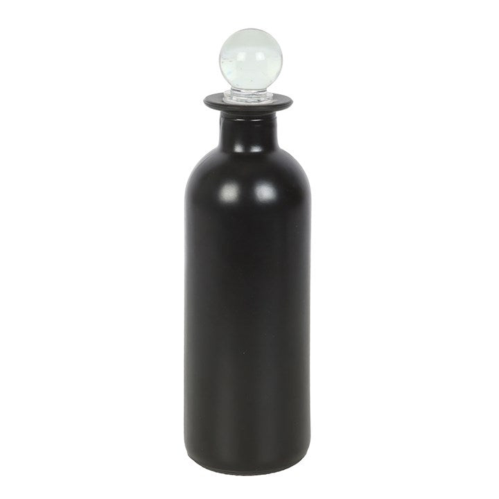 Black Decorative Dried Crows Feet Glass Potion Bottle