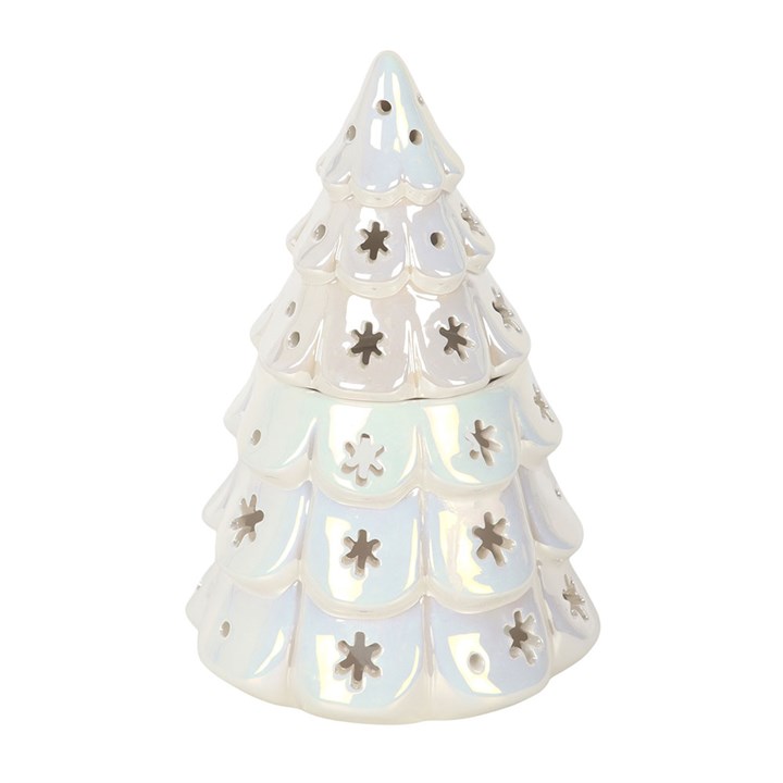 Iridescent Christmas Fir Tree Wax Warmer and Oil Burner