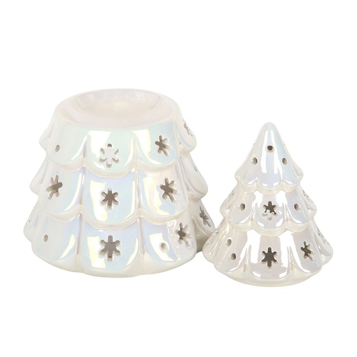Iridescent Christmas Fir Tree Wax Warmer and Oil Burner