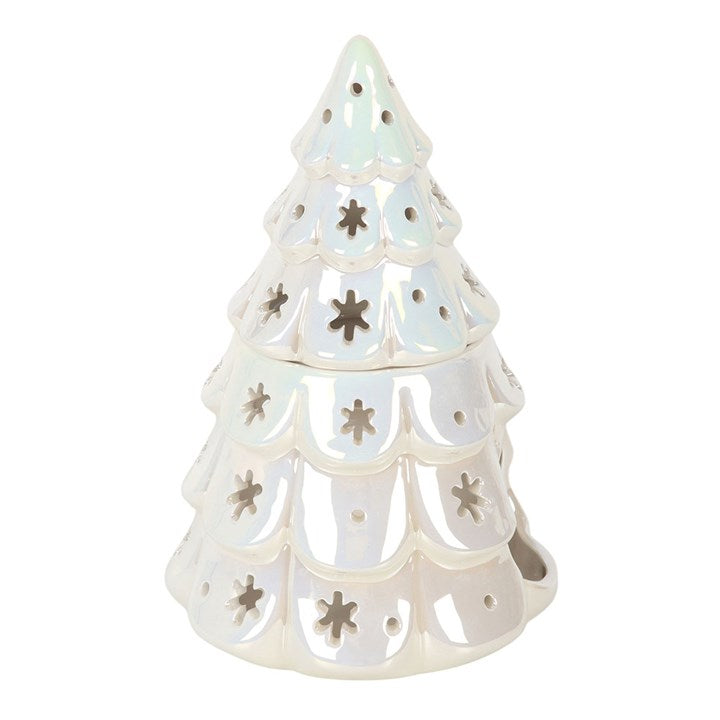 Iridescent Christmas Fir Tree Wax Warmer and Oil Burner