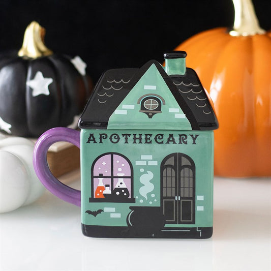 Apothecary Shop Ceramic Lidded Mug