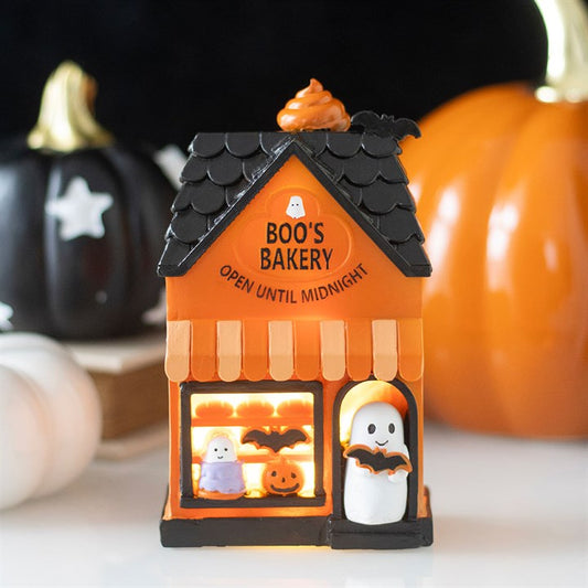 Spooky Street Boo's Bakery Light Up LED Decoration