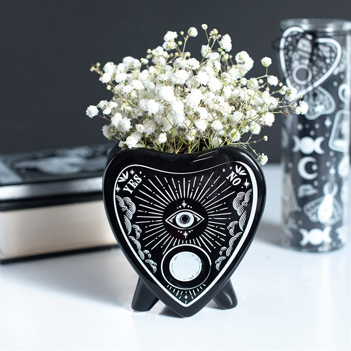 Black Planchette Ceramic Flower Vase