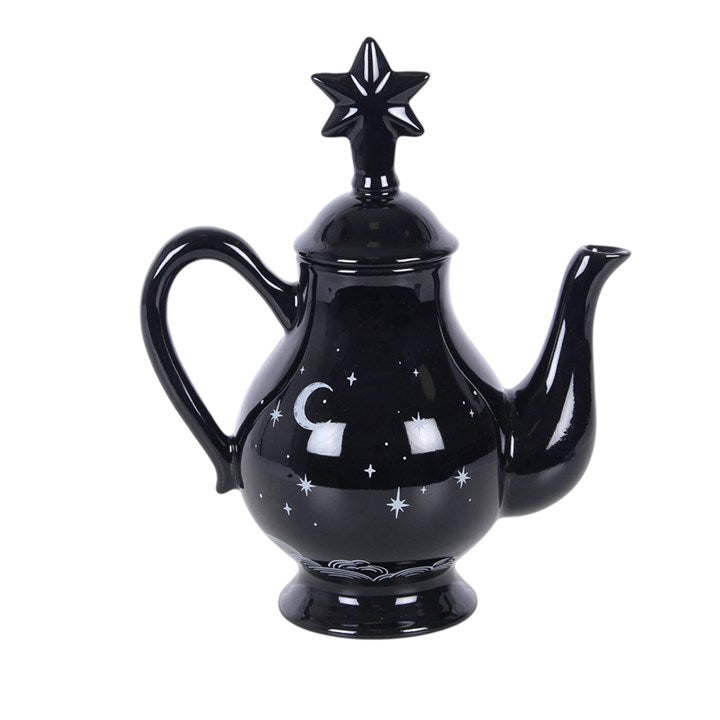 Black Spellbound Sky Ceramic Teapot