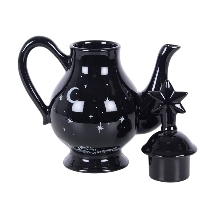 Black Spellbound Sky Ceramic Teapot