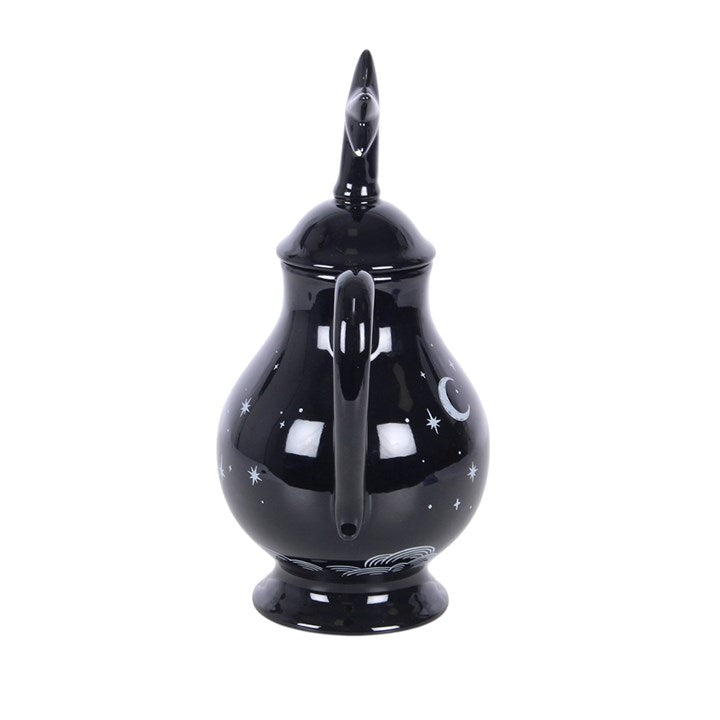 Black Spellbound Sky Ceramic Teapot