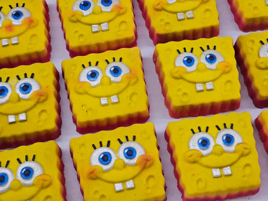 CLEARANCE Squarepants Bath Bomb - Rhubarb & Custard