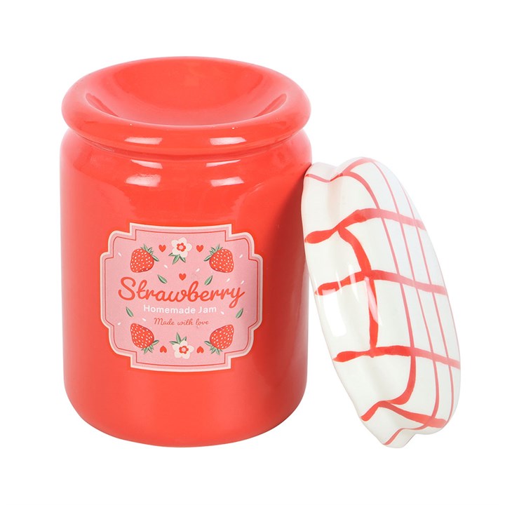 Strawberry Jam Jar Red Ceramic Wax Warmer