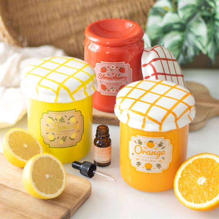 Strawberry Jam Jar Red Ceramic Wax Warmer