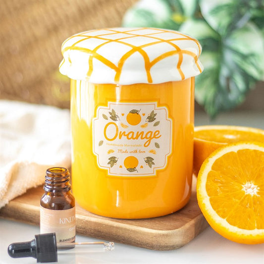 CLEARANCE Orange Marmalade Jar Ceramic Wax Warmer