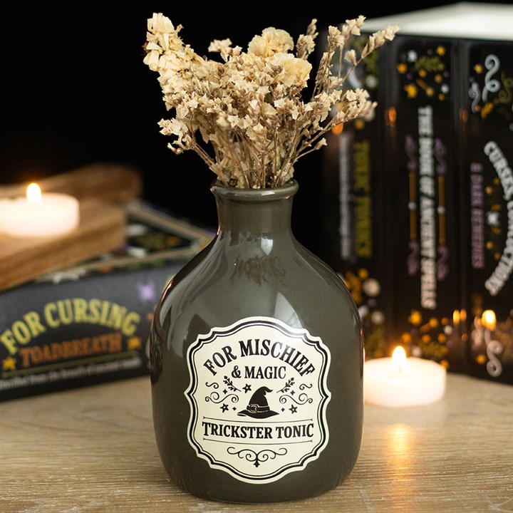 Mischief and Magic Ceramic Potion Bottle Vase & Candle Holder
