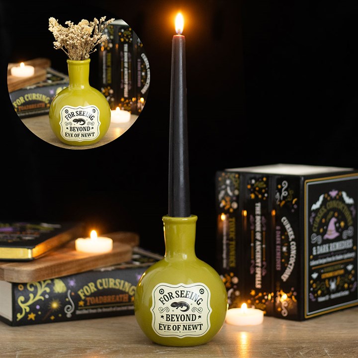 Eye of Newt Ceramic Potion Bottle Vase & Candle Holder