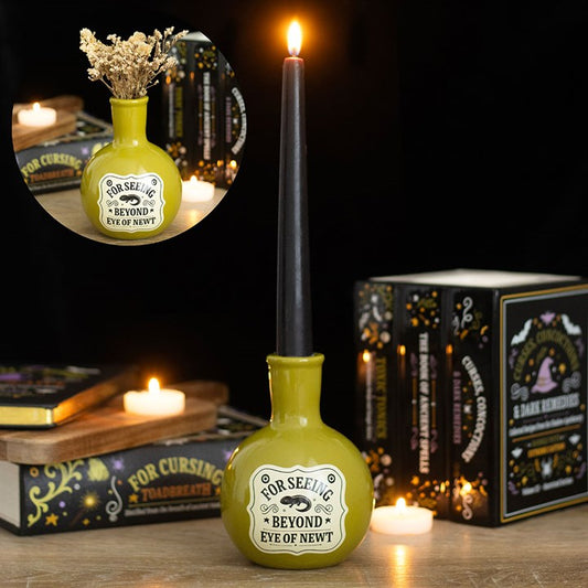 Eye of Newt Ceramic Potion Bottle Vase & Candle Holder
