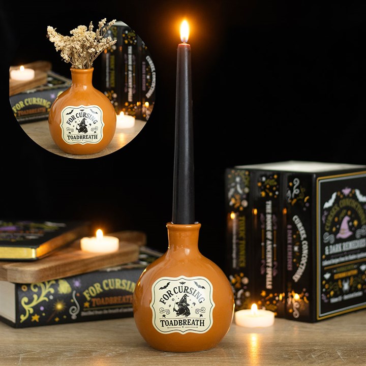 Toadbreath Ceramic Potion Bottle Vase & Candle Holder