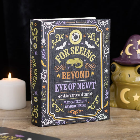Eye of Newt Book Shaped Wooden Storage Box