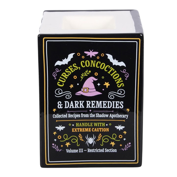 Witch's Apothecary Book Shaped Ceramic Wax Warmer