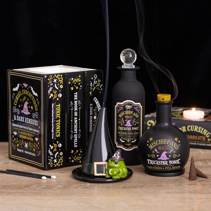 Witch's Apothecary Book Shaped Ceramic Wax Warmer