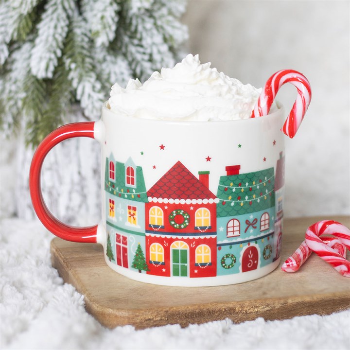 Christmas Street Print Ceramic Mug