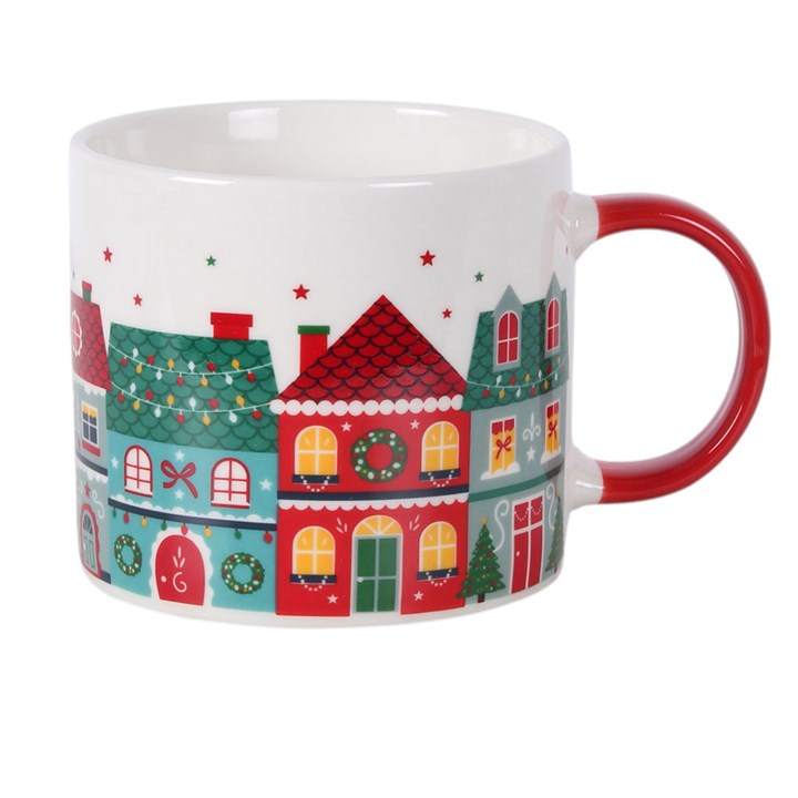 Christmas Street Print Ceramic Mug