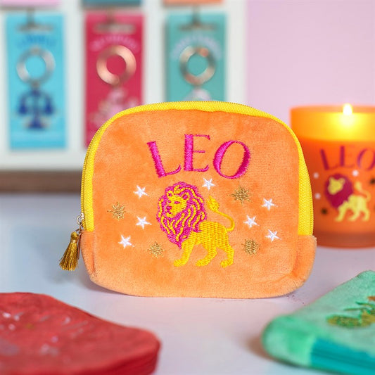 Zodiac Zest Leo Velvet Pouch