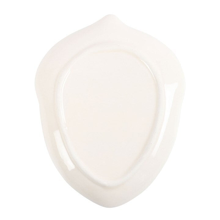 CLEARANCE Autumn White Acorn Ceramic Dish Trinket Dish Serving Dish