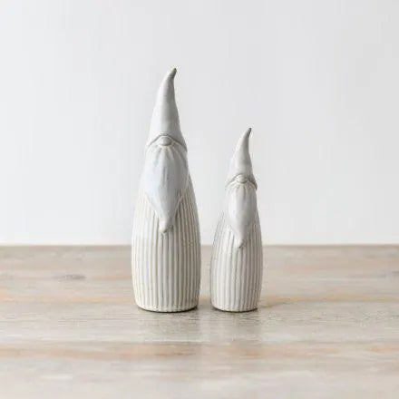 White Reactive Glaze Ceramic Gonk Ornament Decor 15cm