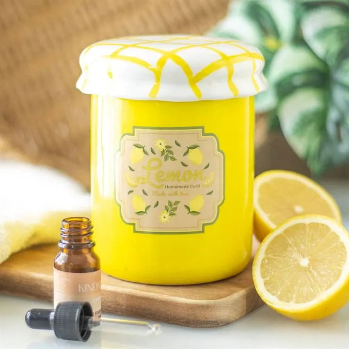 CLEARANCE Lemon Curd Jar Red Ceramic Wax Warmer