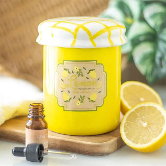 Lemon Curd Jar Red Ceramic Wax Warmer