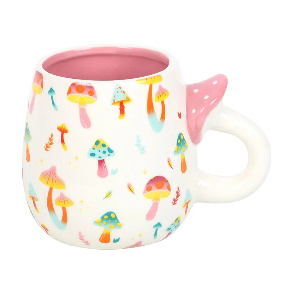CLEARANCE Funky Fungi Mushroom Handle Ceramic Mug