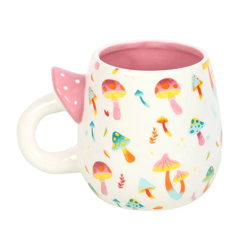 CLEARANCE Funky Fungi Mushroom Handle Ceramic Mug