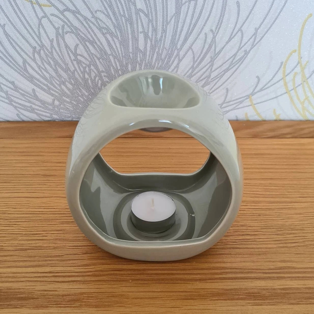 CLEARANCE Porto Gloss Grey Ceramic Wax Warmer