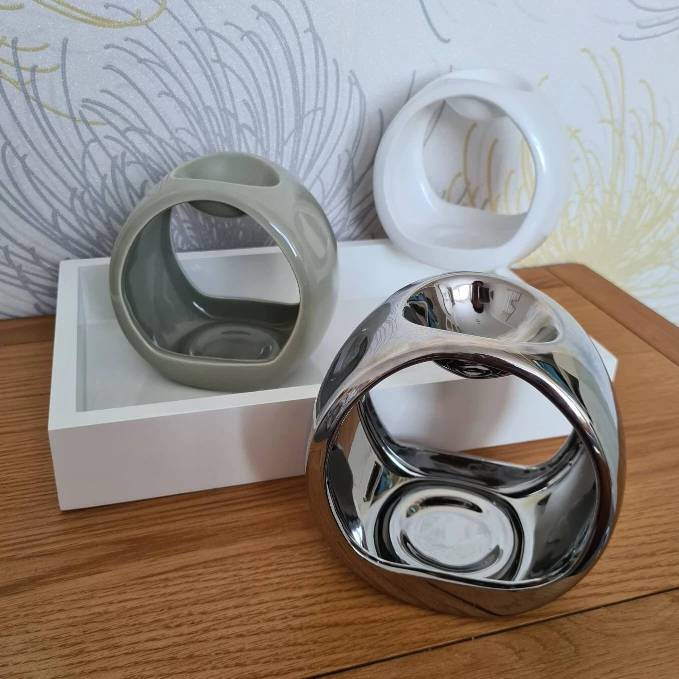 CLEARANCE Porto Gloss Grey Ceramic Wax Warmer