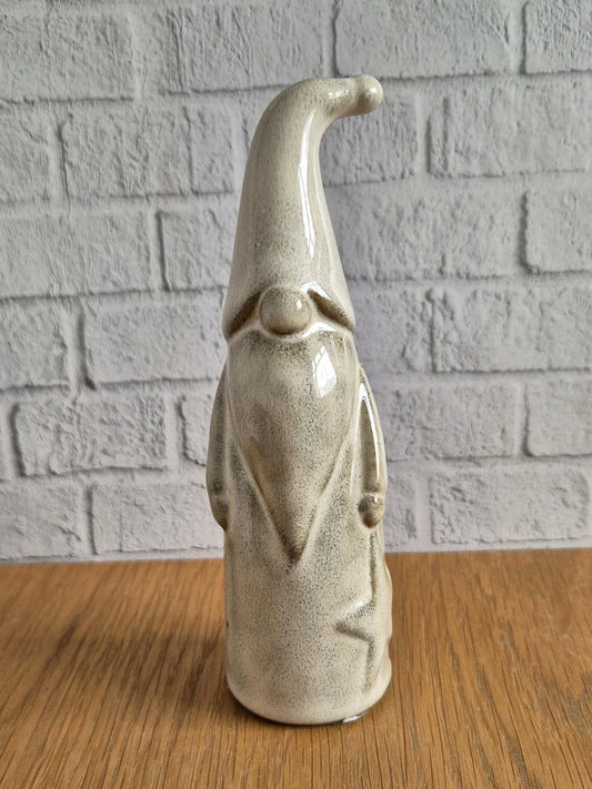 CLEARANCE Reactive Glaze Ceramic Santa Ornament - Small